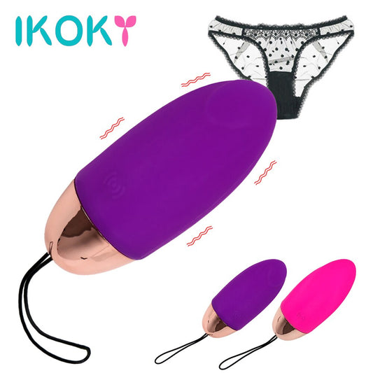 IKOKY Vibrating Egg 10 Speed Vibrator G-spot Massage Clitoris Vagina Stimulator Sex Toys for Women Adult Products Waterproof - buysextoyth