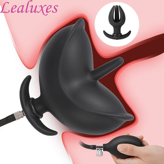 Inflatable Anal Plug Big Anal Dilator ขยายเซ็กซ์ทอยสำหรับผู้หญิงผู้ชายนวดต่อมลูกหมาก G จุดกระตุ้นช่องคลอด Anus Extender - buysextoyth