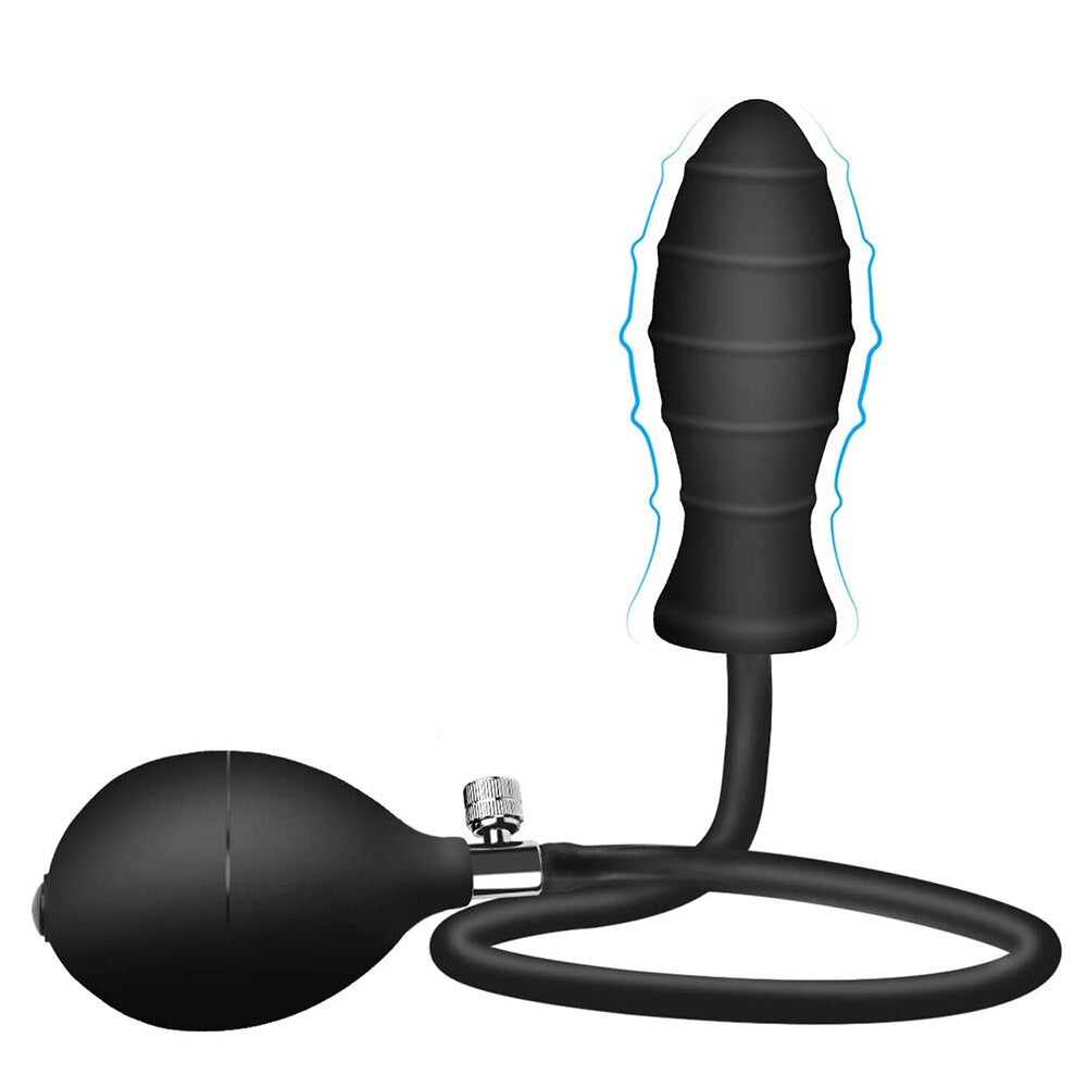 Inflatable Anal Plug Big Anal Dilator ขยายเซ็กซ์ทอยสำหรับผู้หญิงผู้ชายนวดต่อมลูกหมาก G จุดกระตุ้นช่องคลอด Anus Extender - buysextoyth
