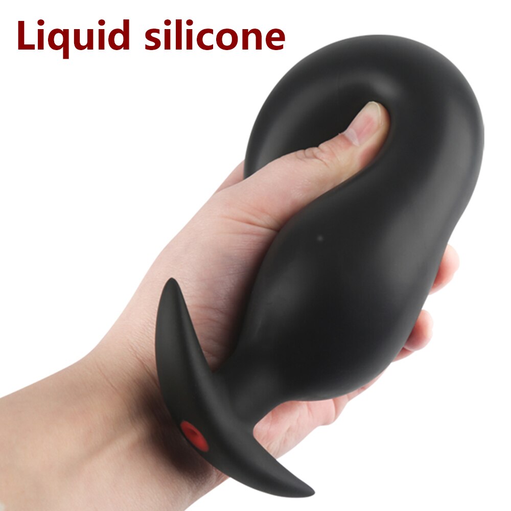Inflatable ปั๊ม Anal ปลั๊กซิลิโคน Super Big Butt Plug Dildo นวดต่อมลูกหมาก Anus Extender Dilatador Sexules ของเล่นสำหรับผู้หญิง - buysextoyth