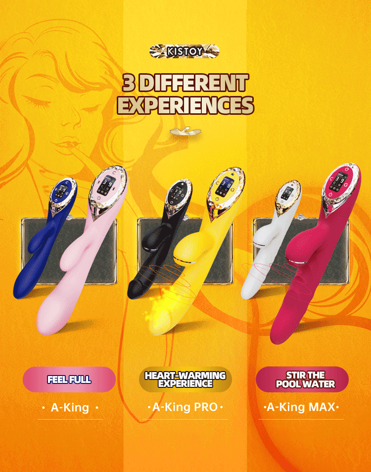 KISTOY A-King Series ฟังก์ชั่นเครื่องสั่นสะเทือนที่มีประสิทธิภาพ Clitoris G Spot Stimulator ที่สมจริงความร้อน Dildo เซ็กซ์ทอยสำหรับสตรี - buysextoyth