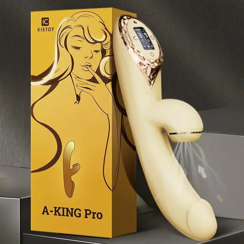 KISTOY A-King Series ฟังก์ชั่นเครื่องสั่นสะเทือนที่มีประสิทธิภาพ Clitoris G Spot Stimulator ที่สมจริงความร้อน Dildo เซ็กซ์ทอยสำหรับสตรี - buysextoyth