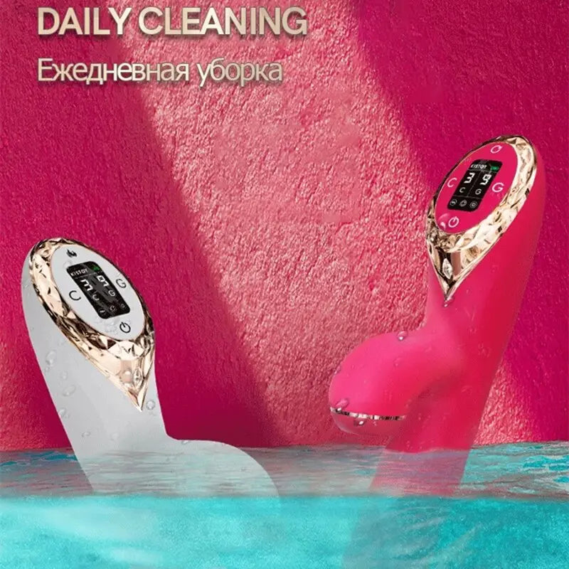 KISTOY A-King Series ฟังก์ชั่นเครื่องสั่นสะเทือนที่มีประสิทธิภาพ Clitoris G Spot Stimulator ที่สมจริงความร้อน Dildo เซ็กซ์ทอยสำหรับสตรี - buysextoyth