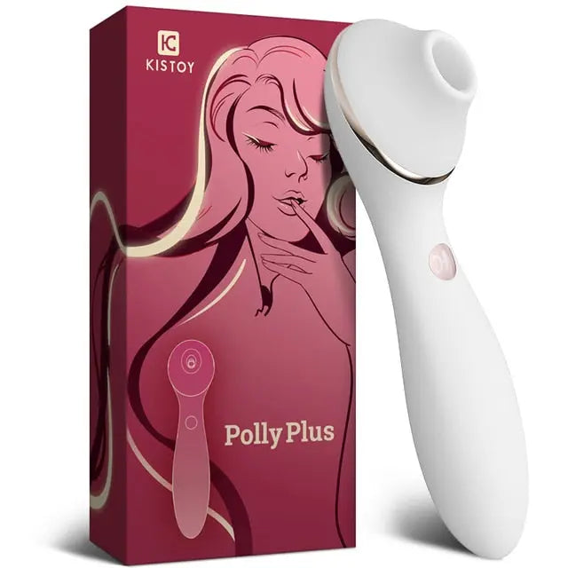 KISTOY Polly Plus 2ใน1เครื่องทำความร้อน Vibrator Clitoris ดูด G จุดกระตุ้น Vibrating Dildo เซ็กซ์ทอยสำหรับสตรี - buysextoyth