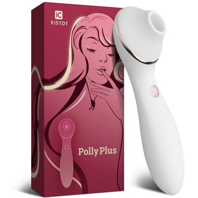 KISTOY Polly Plus 2ใน1เครื่องทำความร้อน Vibrator Clitoris ดูด G จุดกระตุ้น Vibrating Dildo เซ็กซ์ทอยสำหรับสตรี - buysextoyth