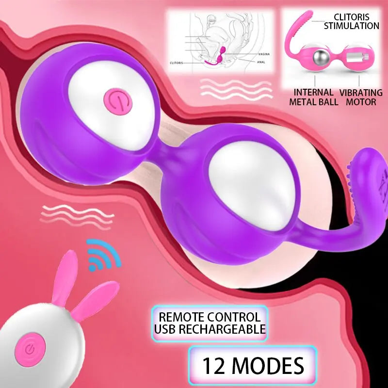 รีโมทคอนโทรล Kegel จำลอง Ben 10 Wa ช่องคลอดไข่ Vibrator Intimate ผลิตภัณฑ์เซ็กซ์ทอยสำหรับผู้หญิงผู้ใหญ่ผู้หญิงช่องคลอด - buysextoyth