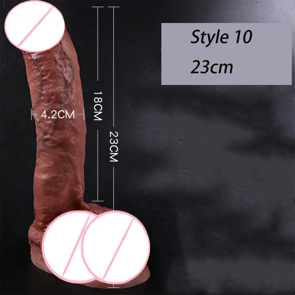 สมจริง Penis ขนาดใหญ่ Dildos พร้อมถ้วยดูดสำหรับผู้หญิงเลสเบี้ยนของเล่น Big ปลอม Dick ซิลิโคนสำเร็จความใคร่ผู้ใหญ่เพศผลิตภัณฑ์ - buysextoyth