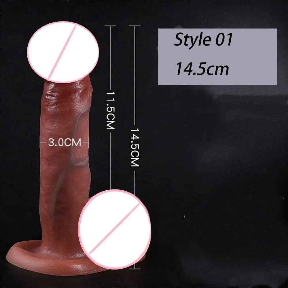 สมจริง Penis ขนาดใหญ่ Dildos พร้อมถ้วยดูดสำหรับผู้หญิงเลสเบี้ยนของเล่น Big ปลอม Dick ซิลิโคนสำเร็จความใคร่ผู้ใหญ่เพศผลิตภัณฑ์ - buysextoyth