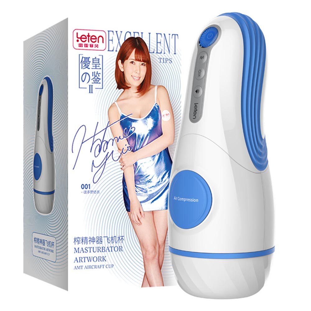LeTen Masturbator Automatic Retractable Heating Cup Deep Throat Blowjob Masturbation Sucking Thrusting Vibrator Sex for Adult - buysextoyth