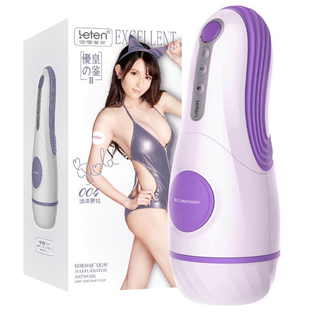 LeTen Masturbator Automatic Retractable Heating Cup Deep Throat Blowjob Masturbation Sucking Thrusting Vibrator Sex for Adult - buysextoyth