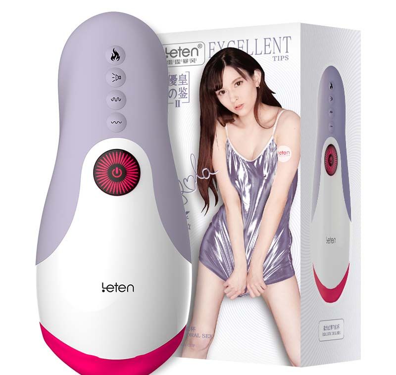 LeTen Masturbator Automatic Retractable Heating Cup Deep Throat Blowjob Masturbation Sucking Thrusting Vibrator Sex for Adult - buysextoyth