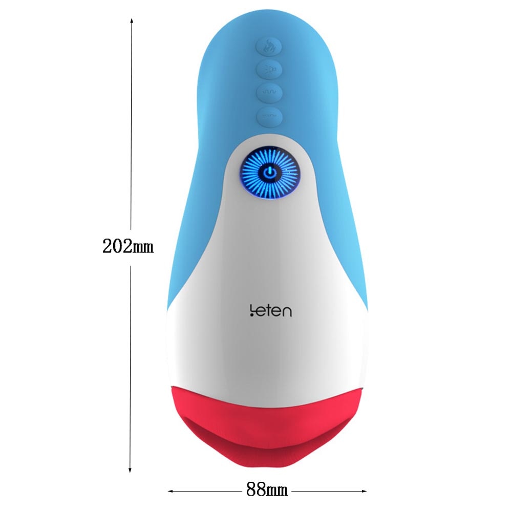 LeTen Masturbator Automatic Retractable Heating Cup Deep Throat Blowjob Masturbation Sucking Thrusting Vibrator Sex for Adult - buysextoyth