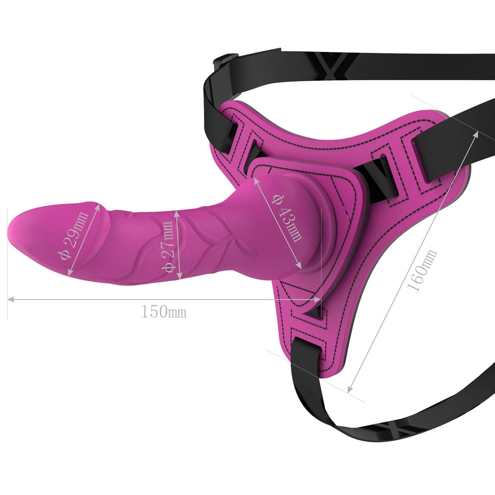 Lesbian Strapon Dildo Panties Realistic Penis Strap-on Dildo Harness Belt Gay Silicone Anal Plug Suction Cup Sex Toys for Women - buysextoyth