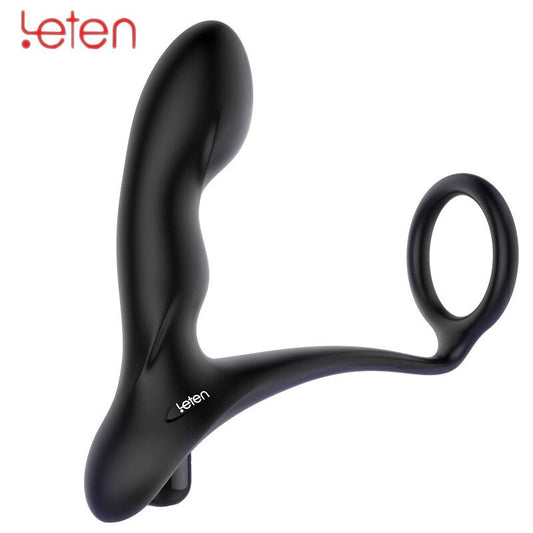 Leten 10 Speeds Silicone Prostate Massager Anal Plug Vibrator Sex Toys for Men Women Guys Soft Anal Beads Adult Sex Products - buysextoyth