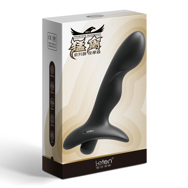 Leten 10 Speeds Silicone Prostate Massager Anal Plug Vibrator Sex Toys for Men Women Guys Soft Anal Beads Adult Sex Products - buysextoyth