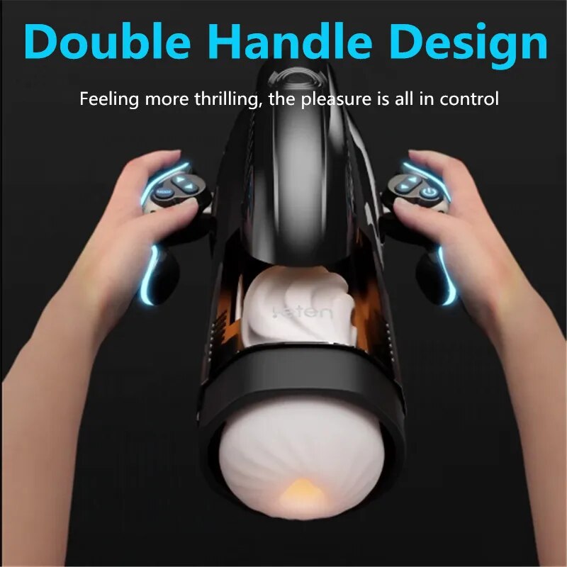 Leten เครื่อง3D ช่องคลอดสำหรับผู้ชาย. เซ็กซ์ทอยอัตโนมัติแบบยืดหดได้10โหมด - buysextoyth
