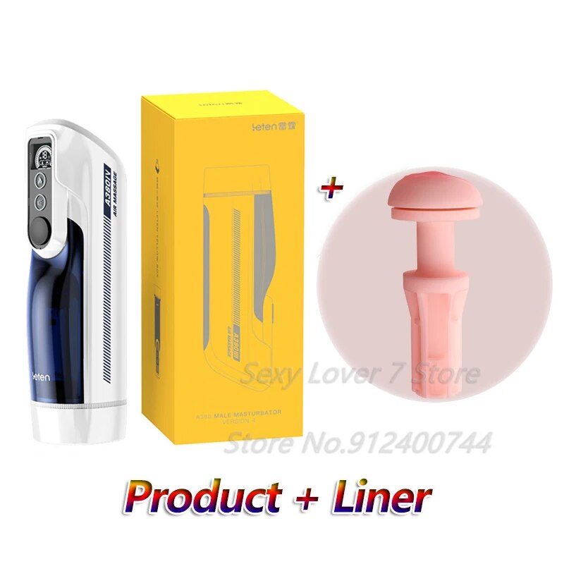 Leten A380 III อัพเกรดลูกสูบ Telescopic Masturbator ความร้อนช่องคลอด Thrusting Moaning เครื่องสำเร็จความใคร่ด้วยตัวเองเพศของเล่นสำหรับผู้ชาย - buysextoyth