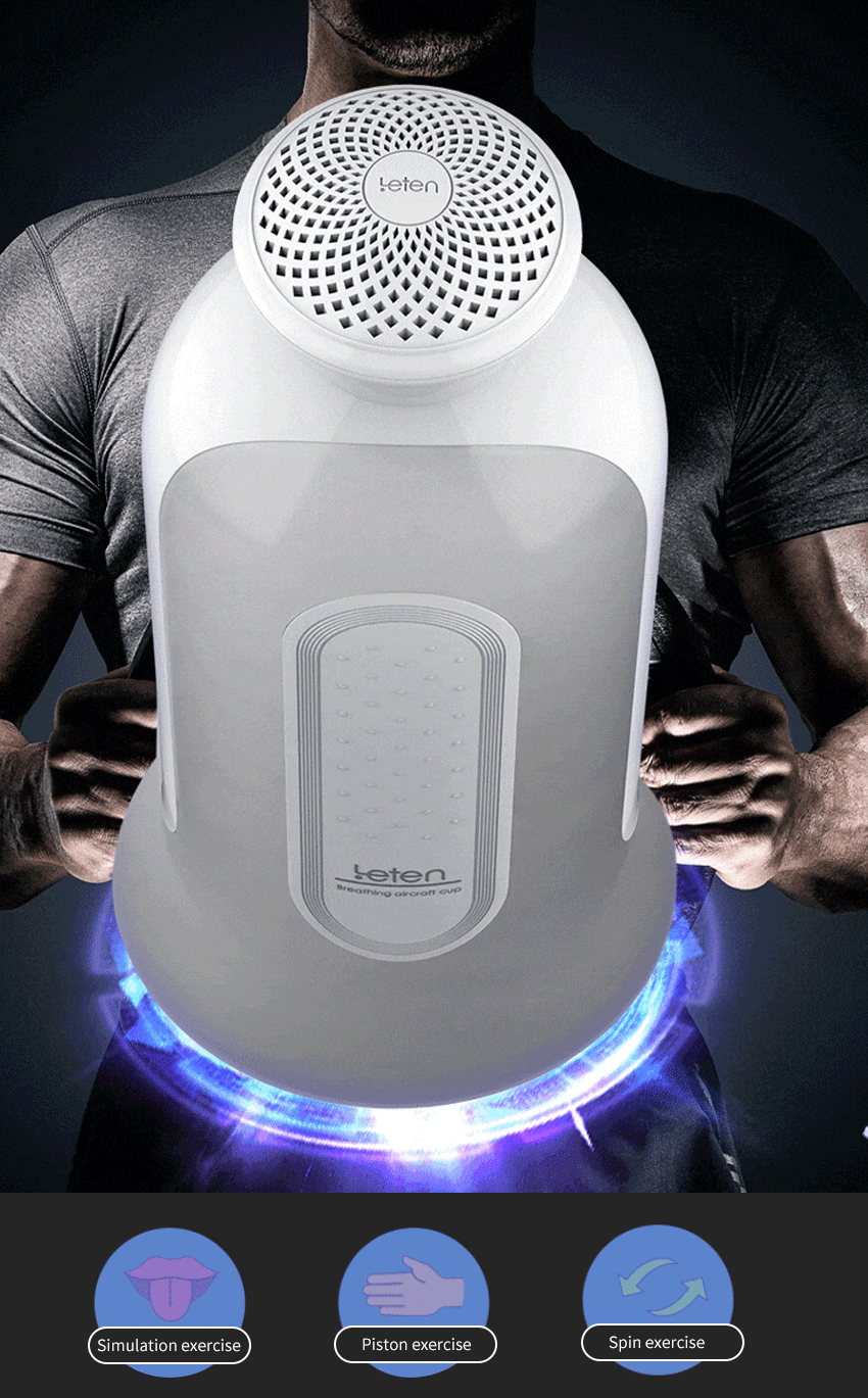 Leten Anal Male Masturbator Cup 3 Levels SPA Massage Suction with Female Sex Moaning Virtual Hip Sex for Men Masturbation Cup - buysextoyth