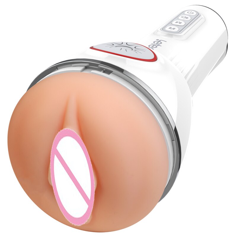 Leten Automatic Masturbator Cup for Men Double Airbag Clip Suck Vibrating Vagina Pocket Pussy Blowjob Stroker Sex Toys for Men - buysextoyth