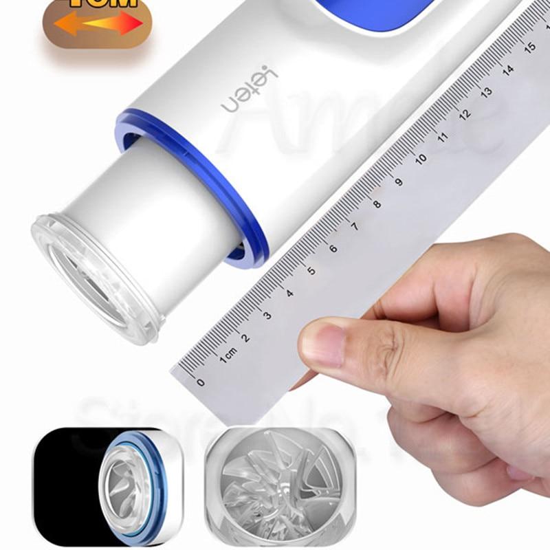 Leten Automatic Piston Retractable Heating Male Masturbator Thrusting Vibrator Realistic Vagina Real Pussy Sex Moaning Machine - buysextoyth