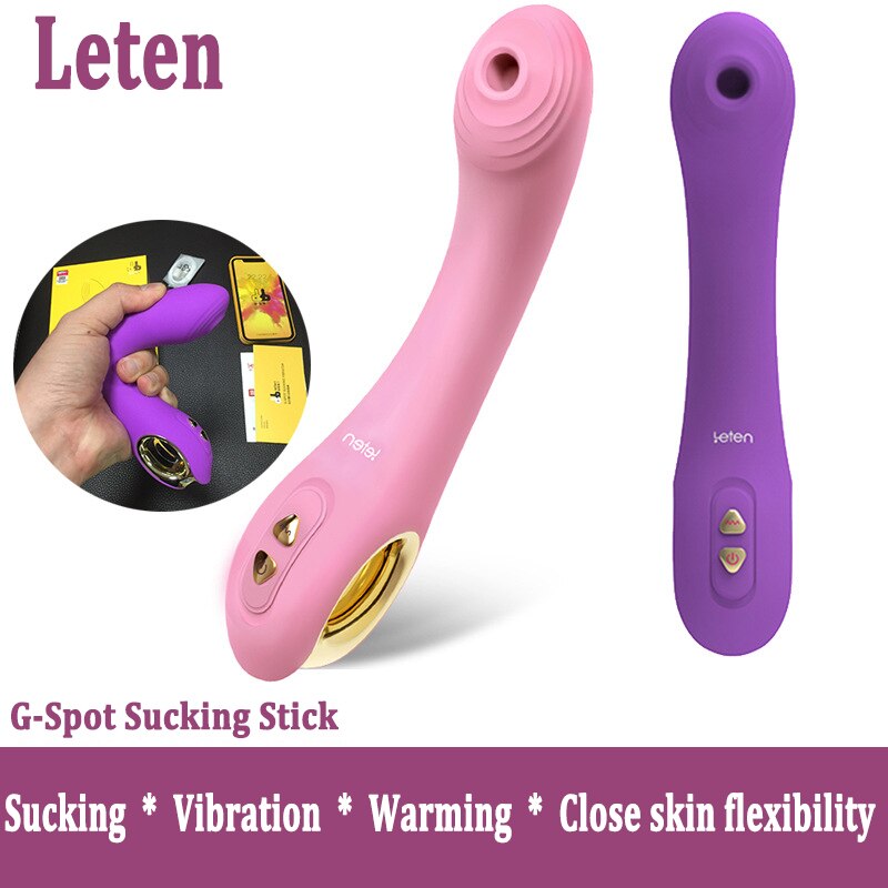 Leten Automatic Sucking Heating Dildo Vibrator Sex Toys for Women G Spot Vagina Vibrating Stick Female Masturbation Sex Products - buysextoyth