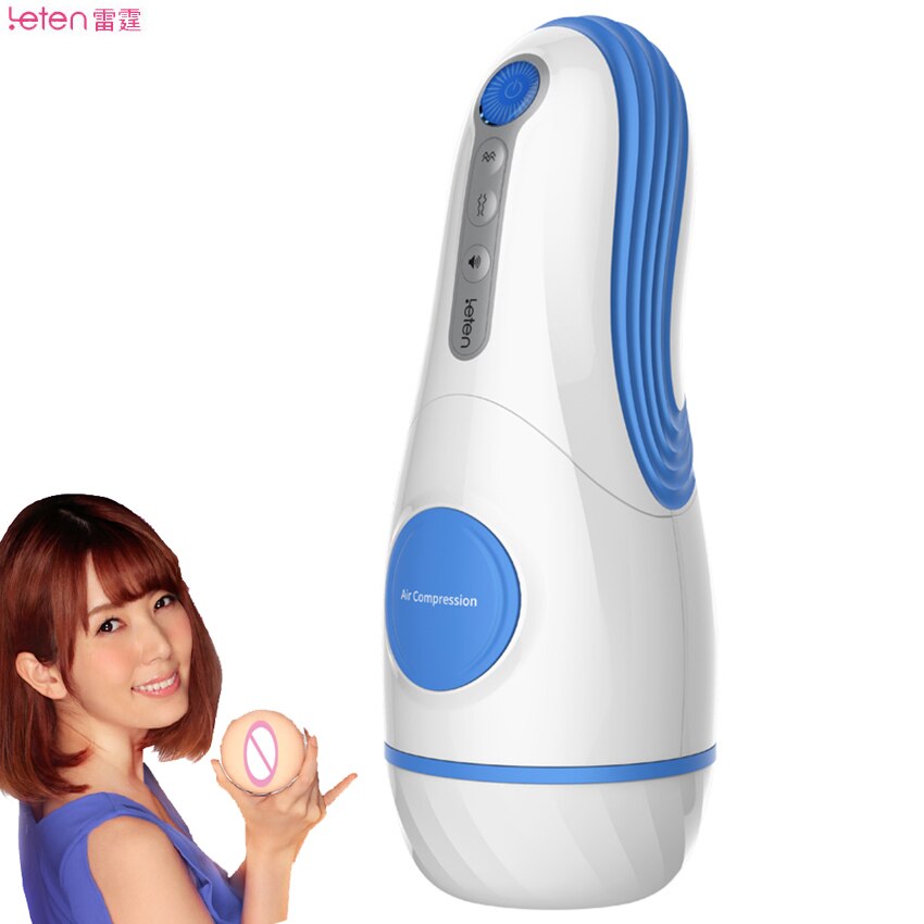 Leten Automatic Sucking Vibrating Masturbation Cup for Men Artificial Vagina Pussy Penis Pump with Woman Moan Adult Sex Toys - buysextoyth