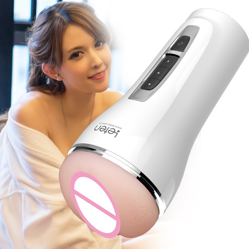 Leten Clamp Sucking Vibrating Male Masturbator Cup Realistic Vagina Real Pussy Sexual Moaning Sex Machine Sex Shop for Man - buysextoyth