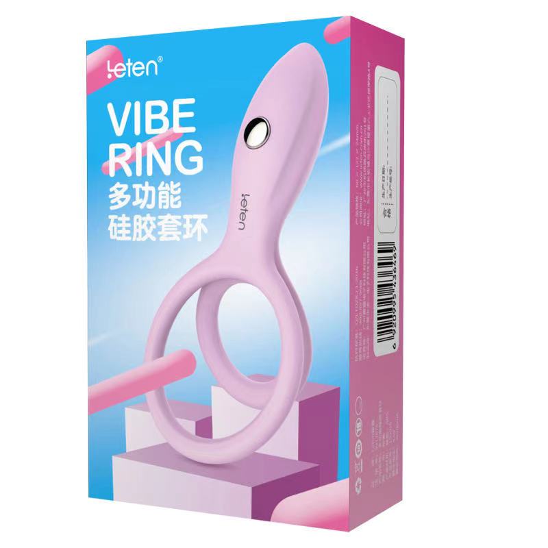Leten Cock Ring Vibrators Reusable Silicone Dildo Penis Enlargement Delayed Ejaculations Anal Couples Chastity Sexy Toys for Men - buysextoyth