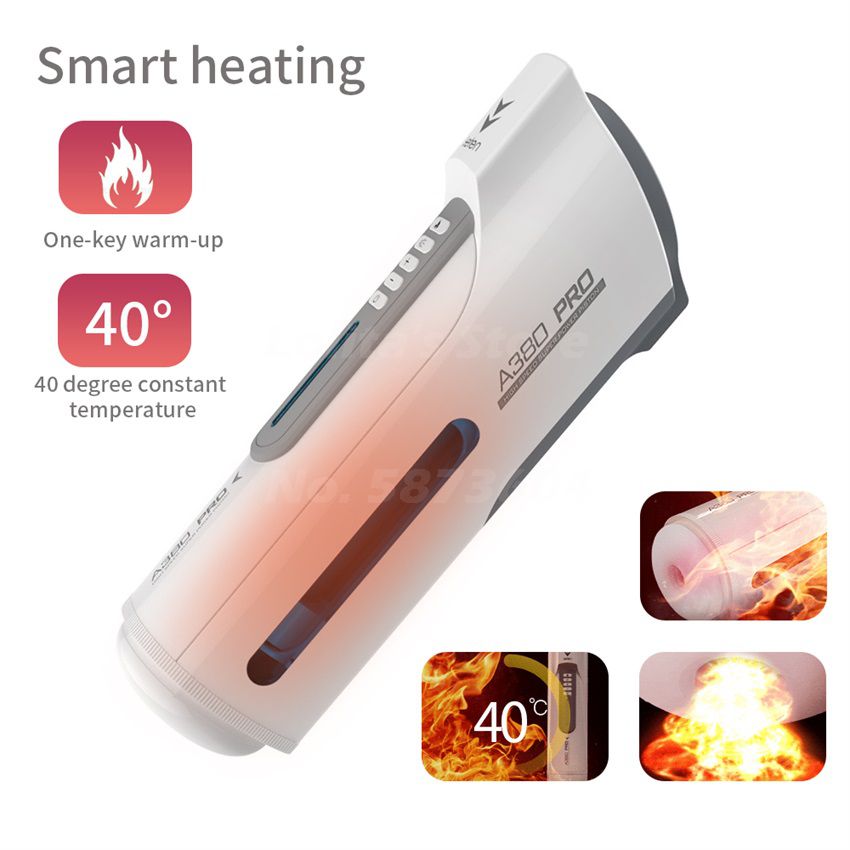Leten Electric Piston Heating Vagina Vibrator Mmale Automatic Overlength Thrusting Masturbation Voice Sucking Sex Toys for Men - buysextoyth