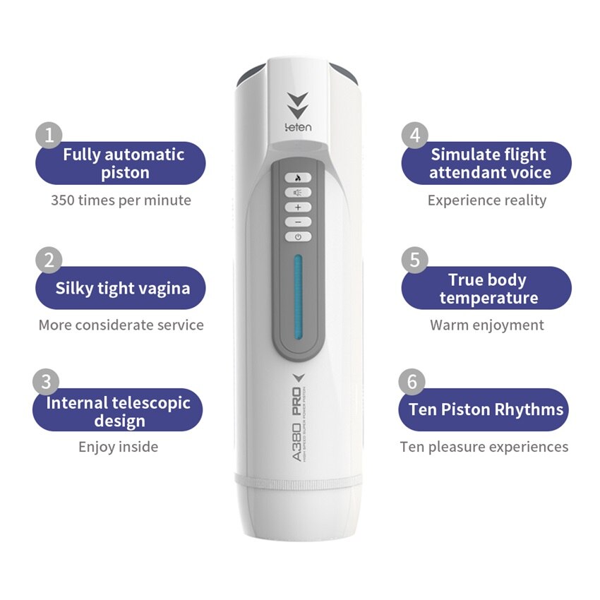 Leten Electric Piston Heating Vagina Vibrator Mmale Automatic Overlength Thrusting Masturbation Voice Sucking Sex Toys for Men - buysextoyth