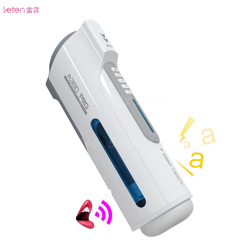 Leten Electric Piston Heating Vagina Vibrator Mmale Automatic Overlength Thrusting Masturbation Voice Sucking Sex Toys for Men - buysextoyth