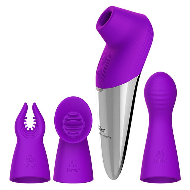 Leten Heating Clitoris Sucking G-spot Vibrator Erotic Sex Toys with 3 Head Nipple Oral Blowjob Stimulator Female Masturbation - buysextoyth