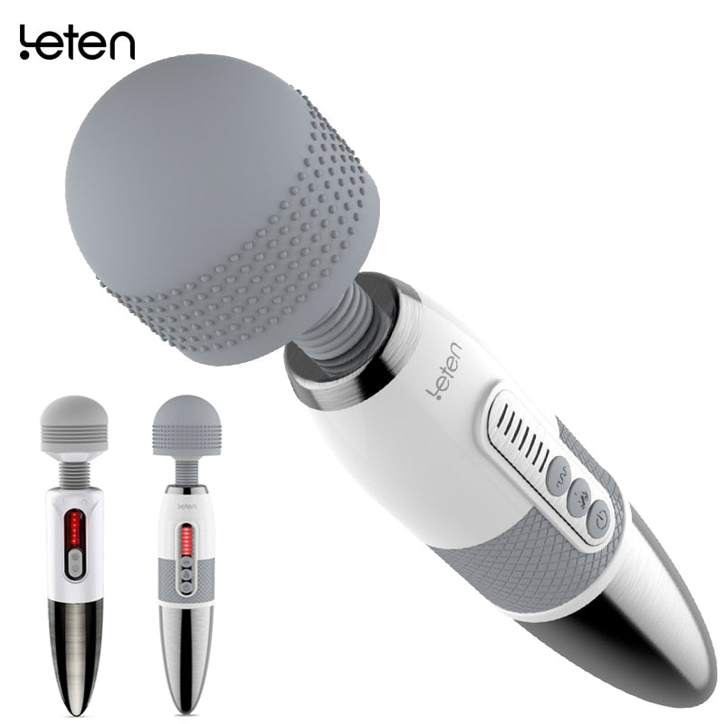 Leten Lightning Huge Head Vibrator for Female Masturbation. AV Magic Wand Massager Nipple Clitoris Stimulator Sex Toys for Woman - buysextoyth