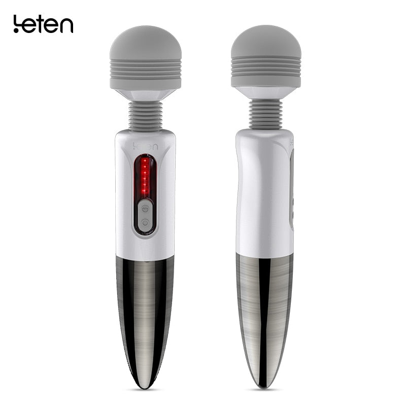 Leten Lightning Huge Head Vibrator for Female Masturbation. AV Magic Wand Massager Nipple Clitoris Stimulator Sex Toys for Woman - buysextoyth