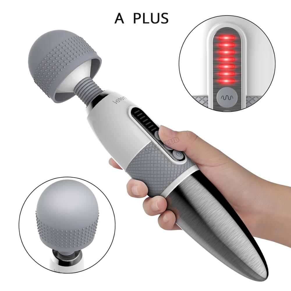 Leten Lightning Huge Head Vibrator for Female Masturbation. AV Magic Wand Massager Nipple Clitoris Stimulator Sex Toys for Woman - buysextoyth