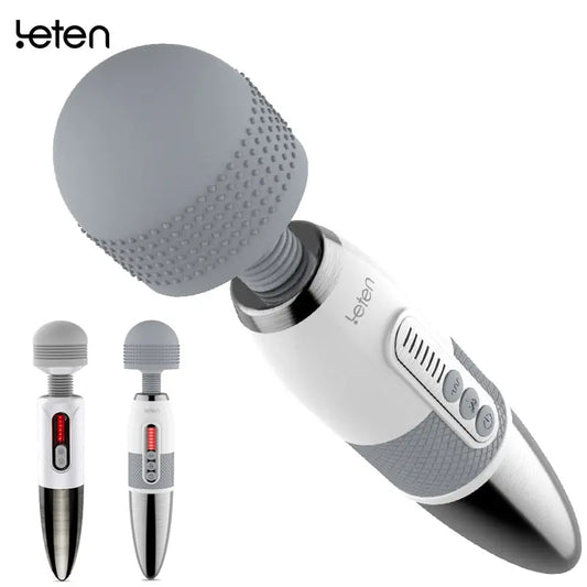 Leten Lightning Huge Head Vibrator for Female Masturbation. AV Magic Wand Massager Nipple Clitoris Stimulator Sex Toys for Woman 33sextoys
