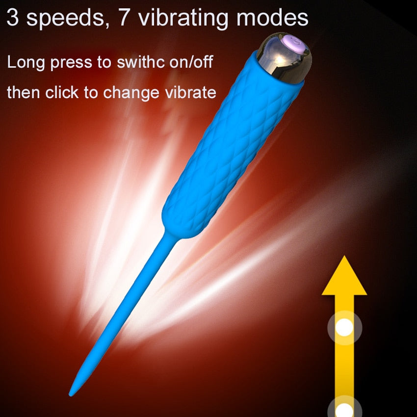 Leten Male Catheter Urethral Sound Electro Vibrator Penis Stretching Plug Silicone Dilators Sex Toy Dick Stretcher Masturbator - buysextoyth
