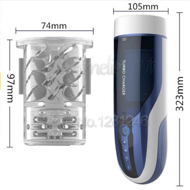 Leten Male Masturbation Cup Silicone Vagina Automatic Telescopic Piston Rotating Interactive Sex Moaning Sex Machine Toy for Men - buysextoyth