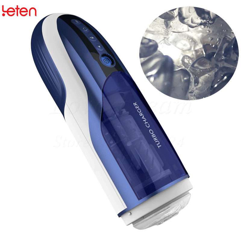 Leten Male Masturbation Cup Silicone Vagina Automatic Telescopic Piston Rotating Interactive Sex Moaning Sex Machine Toy for Men - buysextoyth