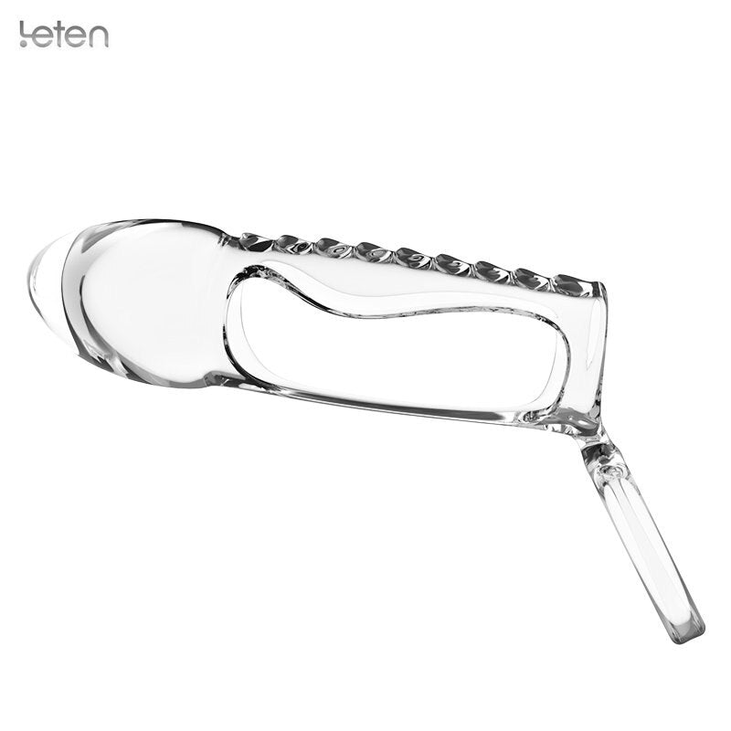 Leten Penis Sleeve Extend Soft Cock Ring Male Penis Extension Sleeves Sex Toys for Men Dildo Sheath Delayed Ejaculation Training - buysextoyth