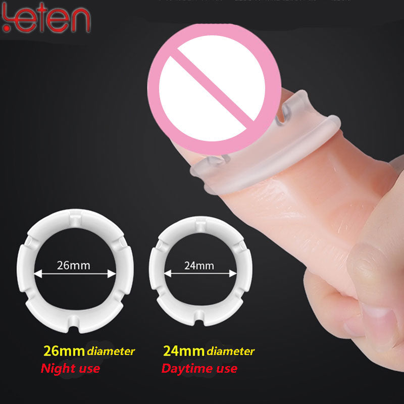 Leten Sex Toy for Men 2018 New Penis Glans Circumcision Ring 2 Types Delay Ejaculation Cock Ring Extend Sex Time Sex Product - buysextoyth