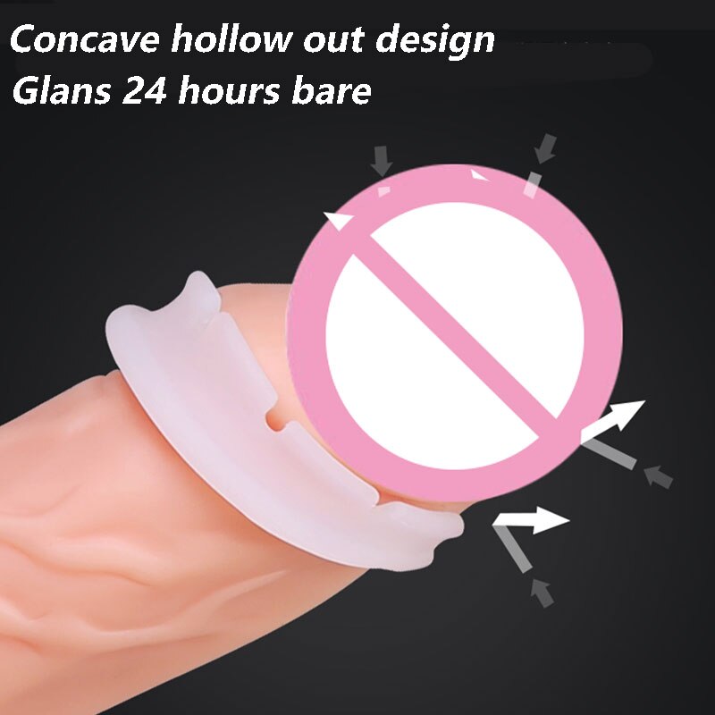 Leten Sex Toy for Men 2018 New Penis Glans Circumcision Ring 2 Types Delay Ejaculation Cock Ring Extend Sex Time Sex Product - buysextoyth