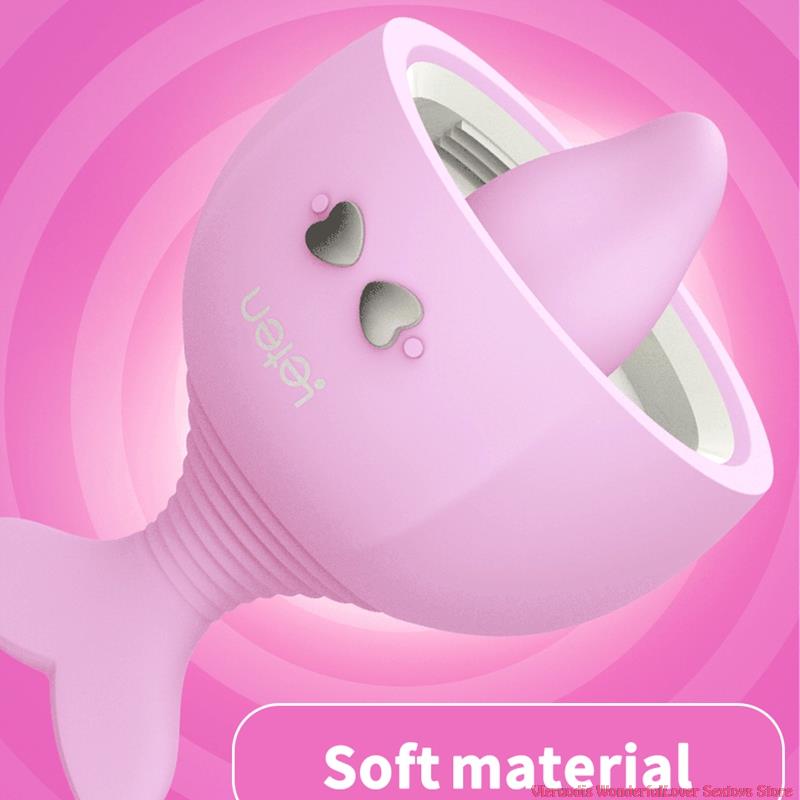 Leten Sucking Vibrator Female Tongue Lick Nipple Clit Pussy Oral Blowjob Clitoris Stimulator Sucker Vibrating Sex Toy for Couple - buysextoyth