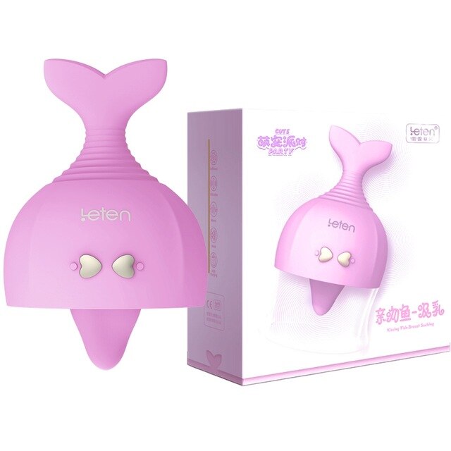 Leten Sucking Vibrator Female Tongue Lick Nipple Clit Pussy Oral Blowjob Clitoris Stimulator Sucker Vibrating Sex Toy for Couple - buysextoyth