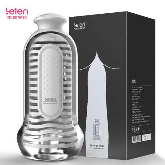 Leten TPE Material SPA Simulated Hips Manual Male Vocal Penis Exercise Masturbation Cup Adult Sex Toys for Men - buysextoyth