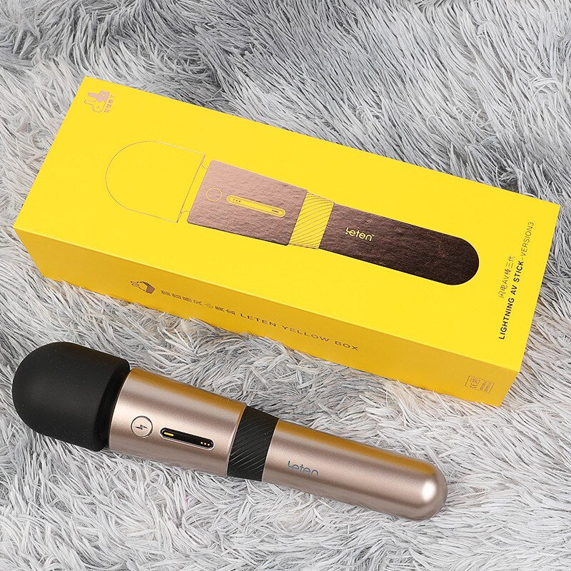 Leten Third-Generation Lightning Massage Wand Vibrators Vagina Clitoris Stimulation Masturbator Adult Sex Toy for Women - buysextoyth