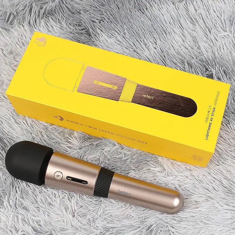 Leten Third-Generation Lightning Massage Wand Vibrators Vagina Clitoris Stimulation Masturbator Adult Sex Toy for Women - buysextoyth