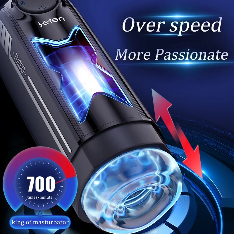 Leten X-เทอร์โบเซ็กซ์ทอยไวเบรเตอร์สำหรับผู้ชายลูกสูบไฟฟ้าความเร็วสูง700ครั้ง/นาที - buysextoyth