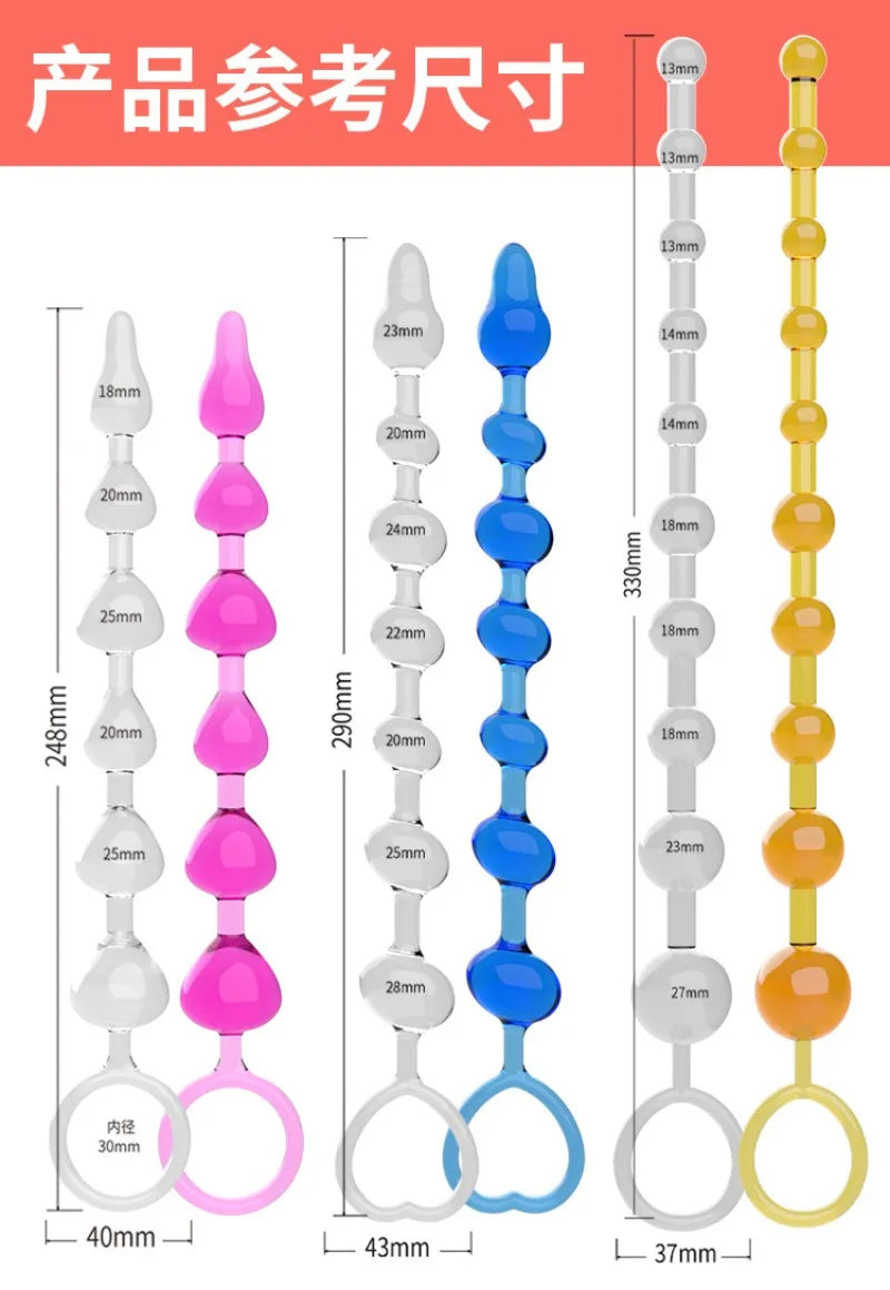 Liquid Silicone Beads Anal Expansion Backyard Speculum Pulls Ass Massage Anus G-spot Erotic Expander Unisex Flirt Training Game - buysextoyth