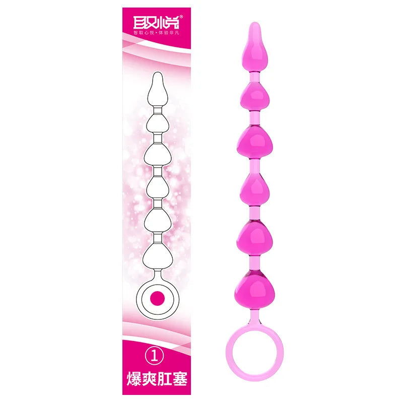 Liquid Silicone Beads Anal Expansion Backyard Speculum Pulls Ass Massage Anus G-spot Erotic Expander Unisex Flirt Training Game - buysextoyth